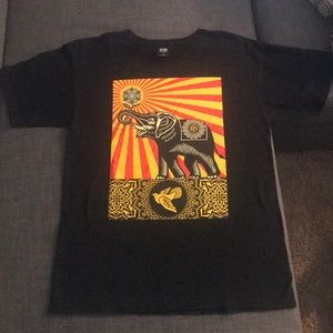 Men's OBEY Peace Elephant Crew Neck T shirt